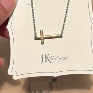 thirty-one Two-Tone Cross Necklace